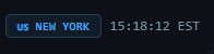 Session indicator with real-time clock